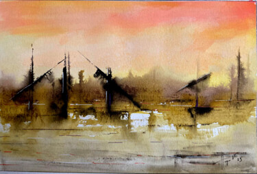 Chantier naval - Aquarelle